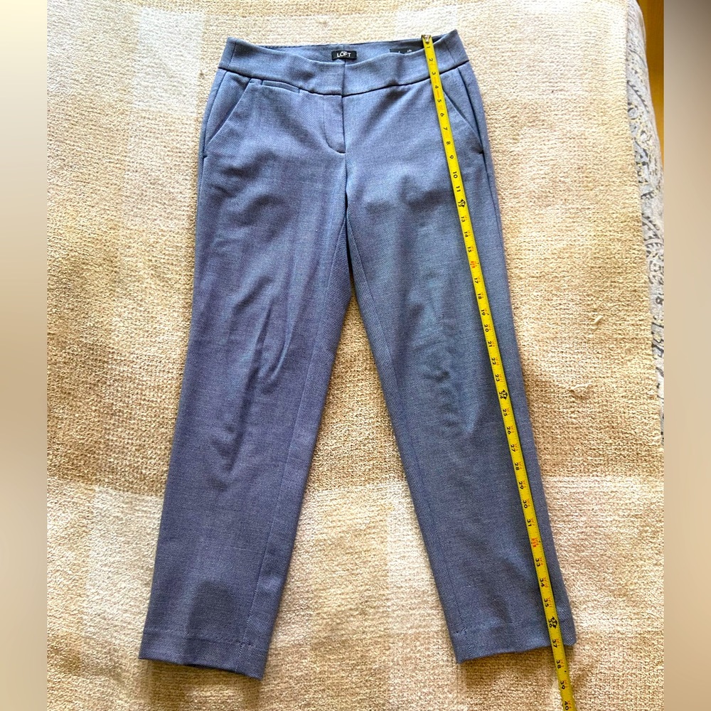 Ann Taylor LOFT ‘julie’ Light Blue Ankle-Length Slacks - Size 2 - Picture 4 of 8